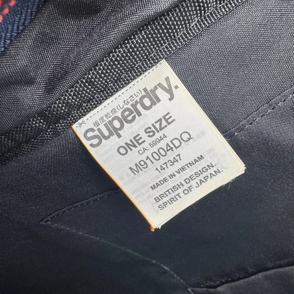 Superdry Japan Outdoor Originals Backpack Grey Blue Red Laptop Bag Commuter Pack